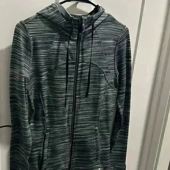 Lululemon Hooded Define Jacket *Nulu Space Dye Heathered Nocturnal Teal Sz8 EUC - Picture 7 of 9